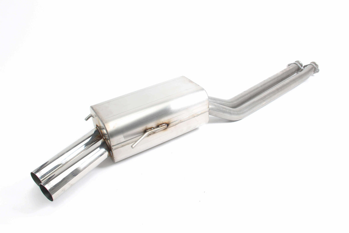 Free Flow Axle-Back Exhaust - 1992-1999 BMW 3-Series - D660-0360 BMW performance polished stainless steel