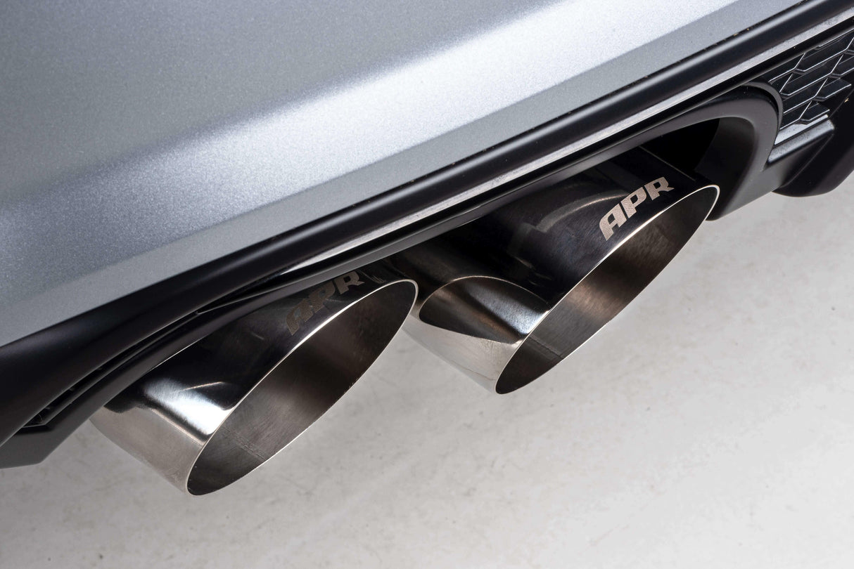 Free Flow Axle-Back Exhaust - 2017-2020 BMW 330i/430i - D660-0069 BMW performance black polished stainless steel