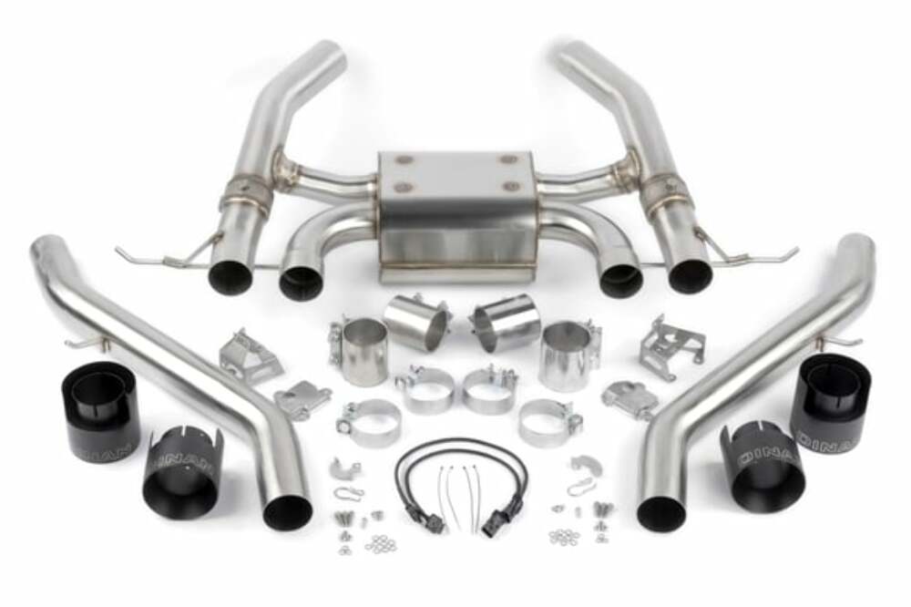 Valved Axle-Back Exhaust for 2021-2025 BMW M3/M4 D660-0093-BLK BMW performance black stainless steel