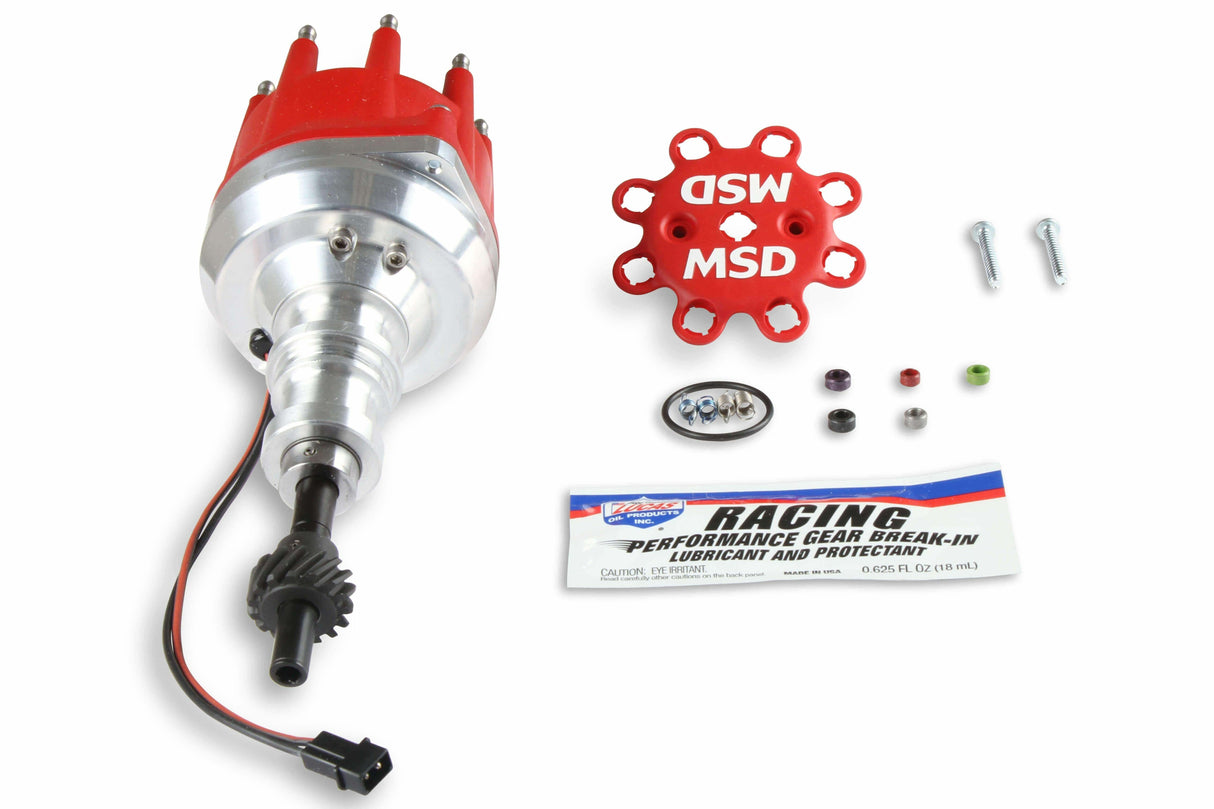 MSD ignition distributor red steel small block 85797