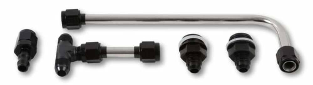t Dual Feed Fuel Line #6AN (Slayer Series - Black) - 34-600SL-BLKQFT Quick Fuel