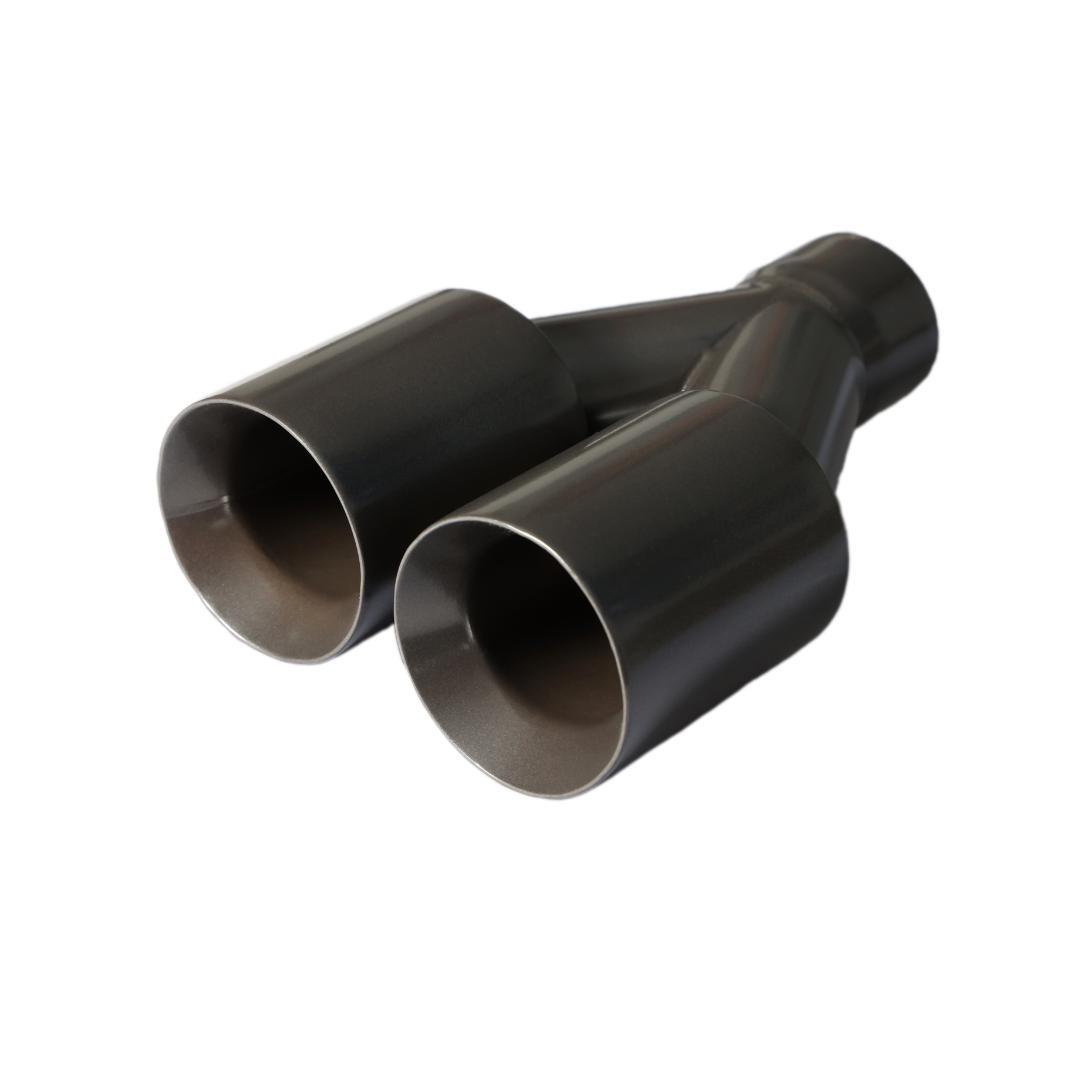 t Dual Round Double Wall Straight Cut Tip Powered Coat Gun Metal Grey-ET-0251GY Modern Day Muffler and Brakes