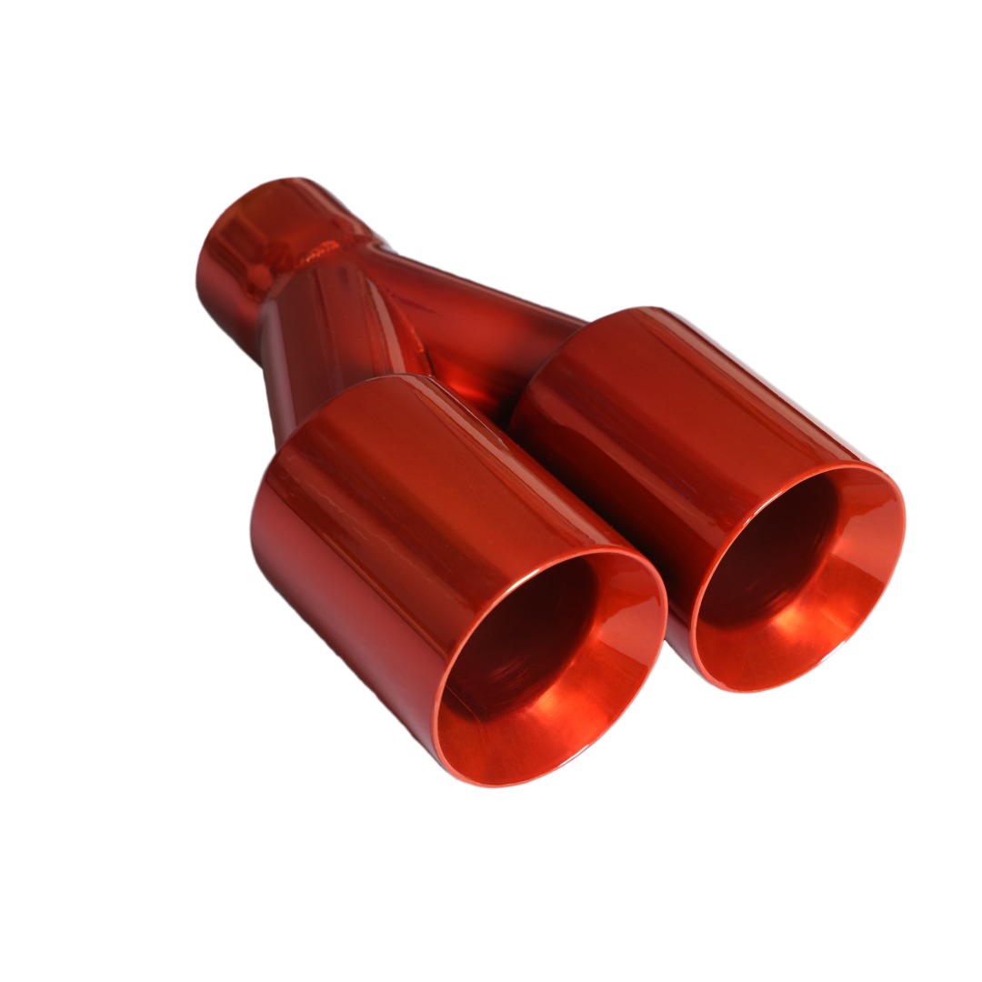 t Dual Round Double Wall Straight Cut Tip Powered Coat Orange-ET-0251OJ Modern Day Muffler and Brakes