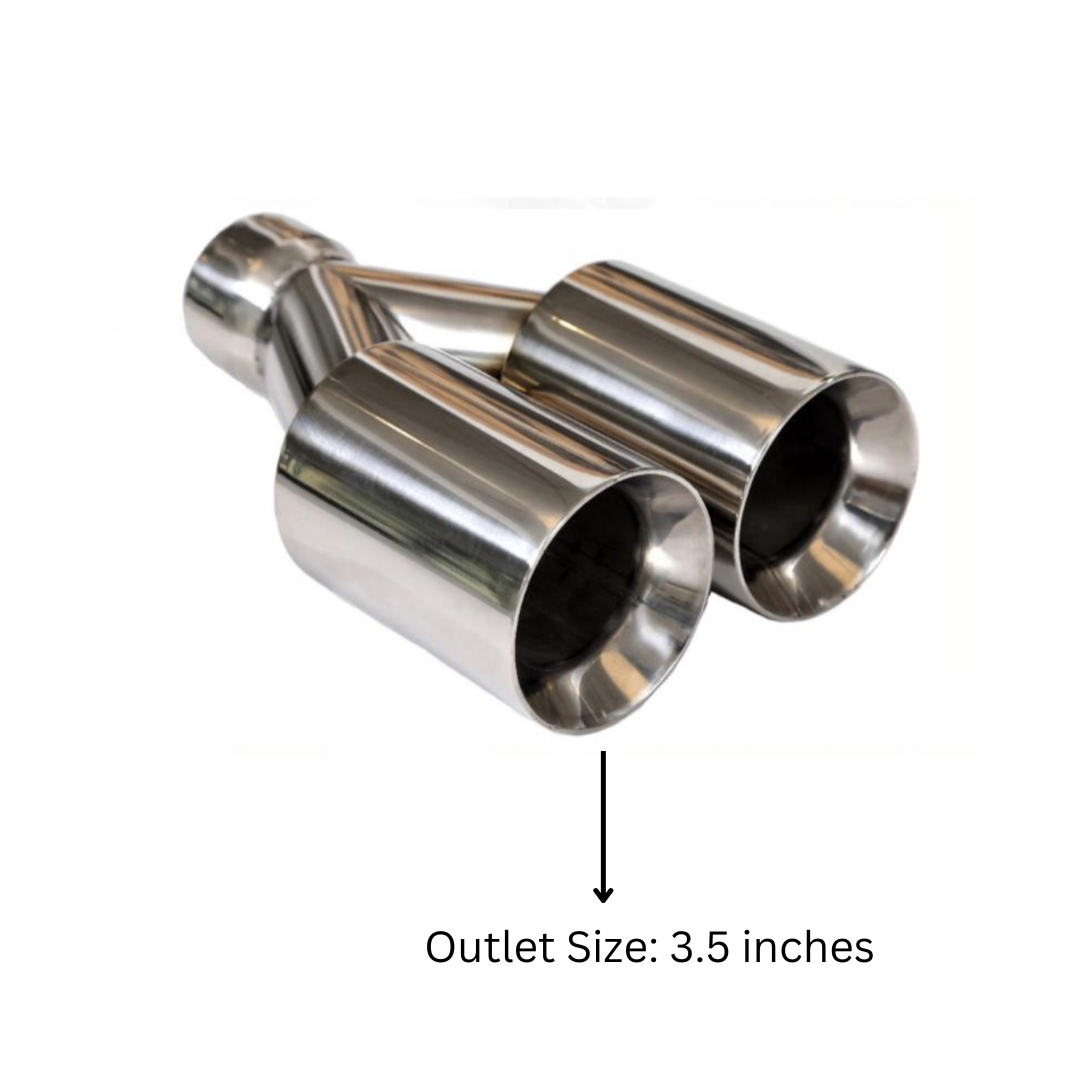 t Dual Round Double Wall Straight Cut Tip Stainless Steel-ET-0251 Modern Day Muffler and Brakes