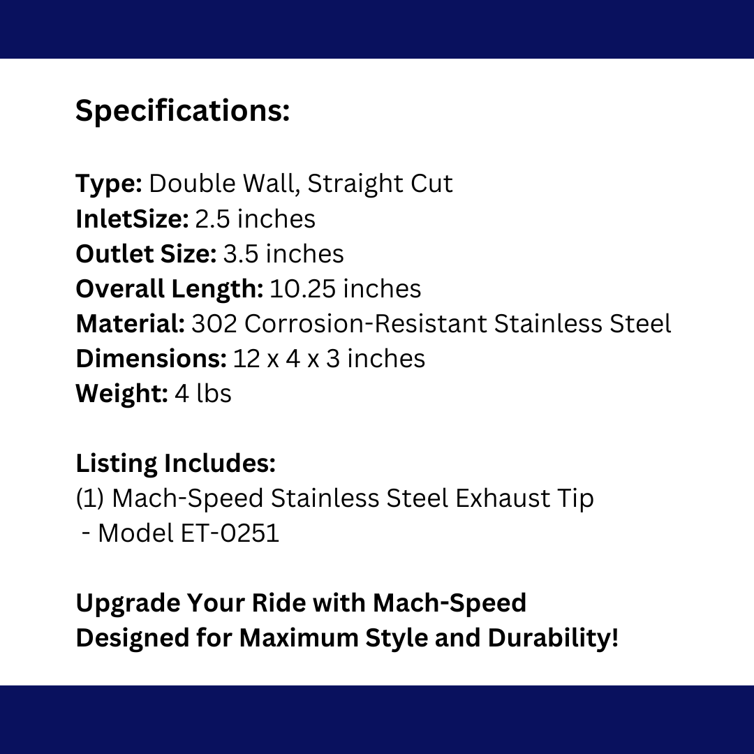 t Dual Round Double Wall Straight Cut Tip Stainless Steel-ET-0251 Modern Day Muffler and Brakes