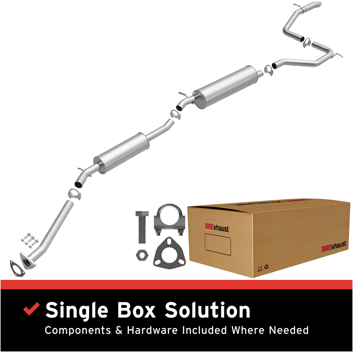 Fits 2011-2013 Honda Odyssey 3.5L Direct-Fit Replacement Exhaust System aluminized steel