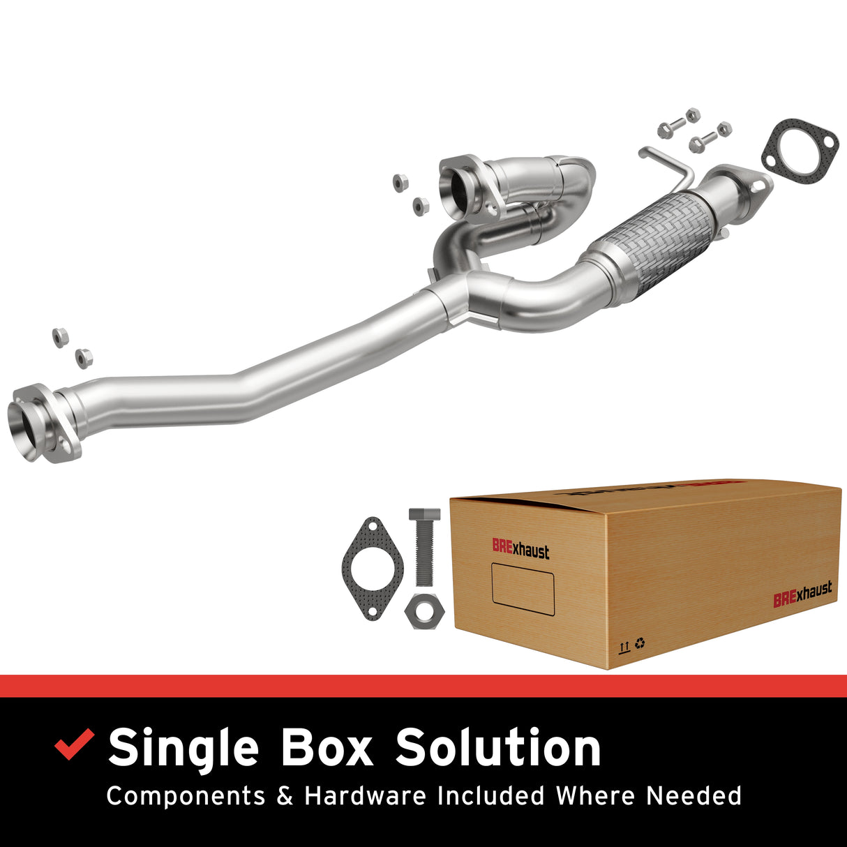 2005-2007 Ford Five Hundred Direct-Fit Front Pipe Kit 107-0271 stainless steel