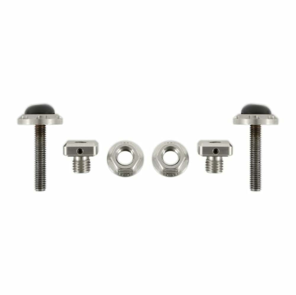 Fits 1979-1993 Mustang/Capri, Hood Bumper, Adjustable, S/S, Pair-E7ZZ-16763-S muscle car stainless steel