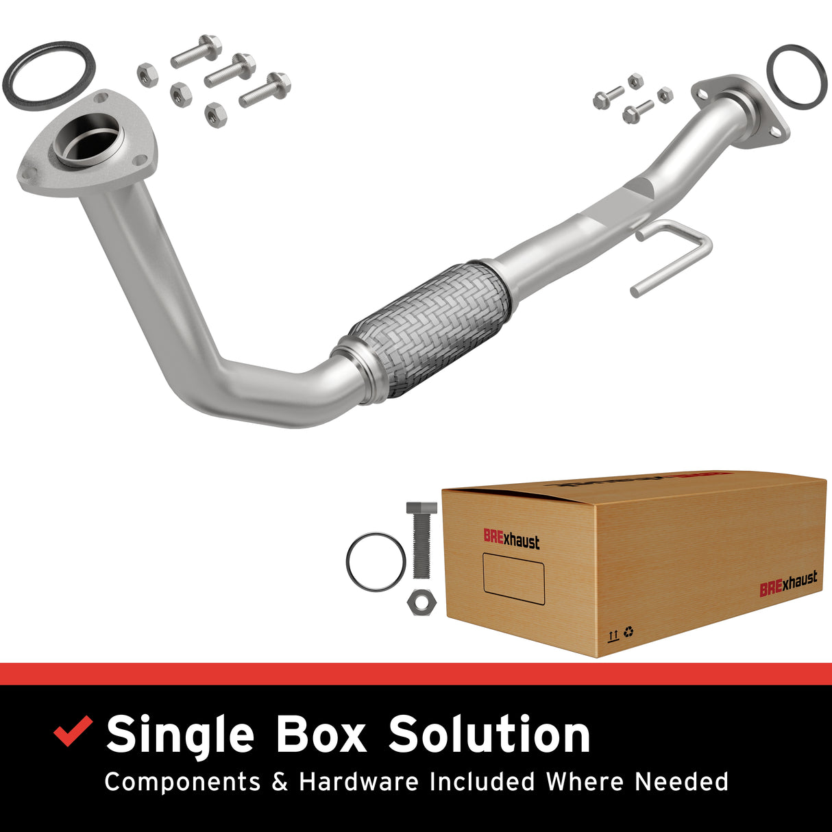 1992-1994 Toyota Camry Direct-Fit Front Pipe Kit 107-0136 stainless steel