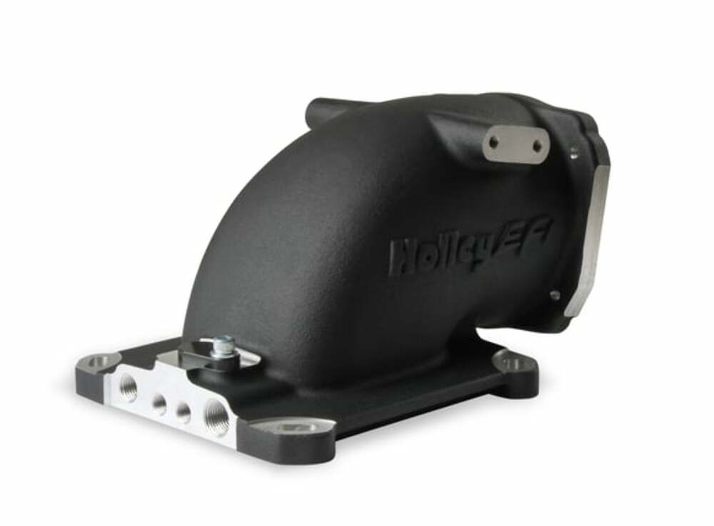 Holley EFI EFI Throttle Body Intake Elbow-Black Finish - 300-240BK
