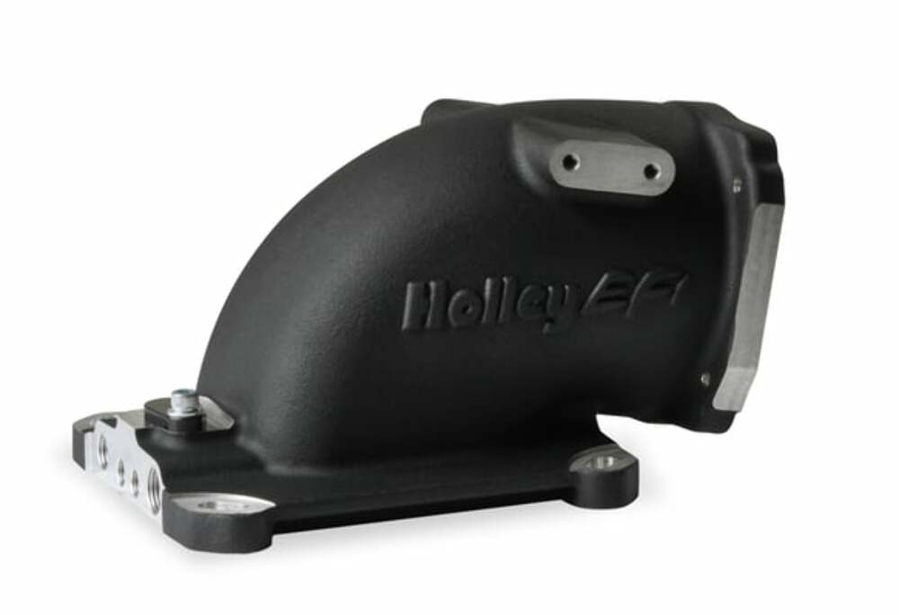 Holley EFI EFI Throttle Body Intake Elbow-Black Finish - 300-240BK