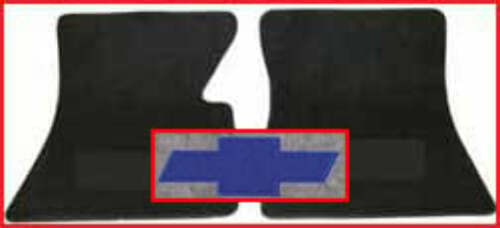 Fits 60-70 C10 Pickup Carpet Floormat-Bowtie Logo-Charcoal EMF2500-2CHARCOAL