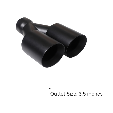 Dual Round Double Wall Straight Cut Tip Powered Coat Satin Black-ET-0251SB