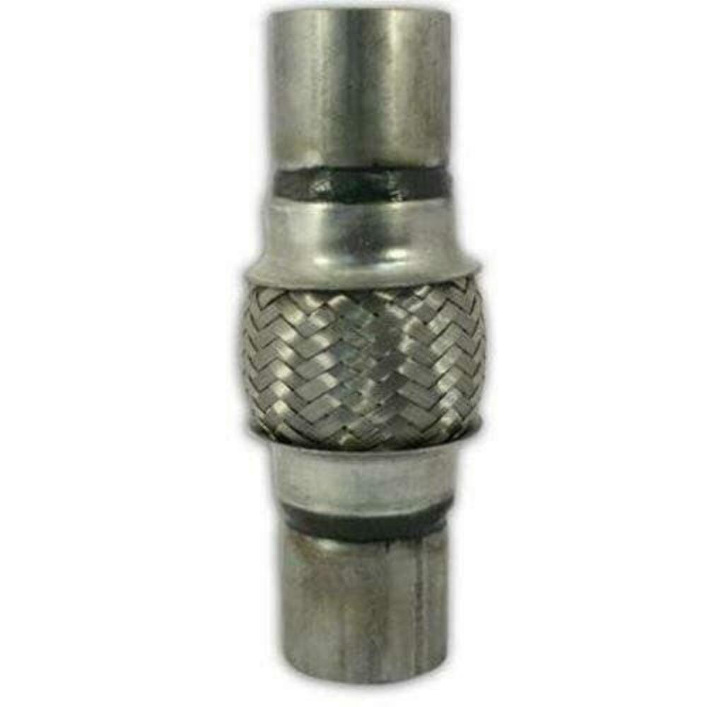 Exhaust flex pipe 1.75 x 4 Braided Stainless Steel Rol 1 3/4 inch inlet/outlet 8 inch body length clamp or weld