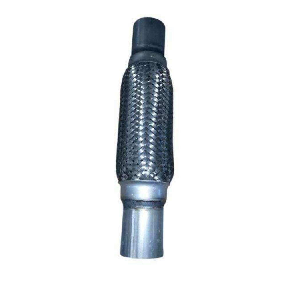 Exhaust flex pipe 1.75 x 8 Ends Stainless Steel Double Braided Rol 1 3/4 inch inlet/outlet 12 inch body length clamp or weld