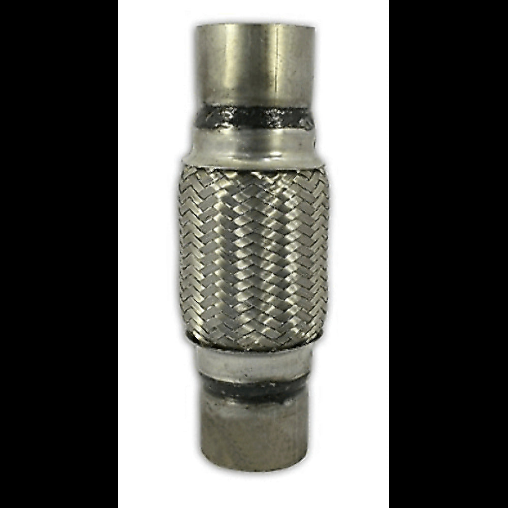 Exhaust flex pipe 2.5 x 6 Stainless Steel Double Braided Clamp or Weld On Rol 2 1/2 inch inlet/outlet 10 inch body length