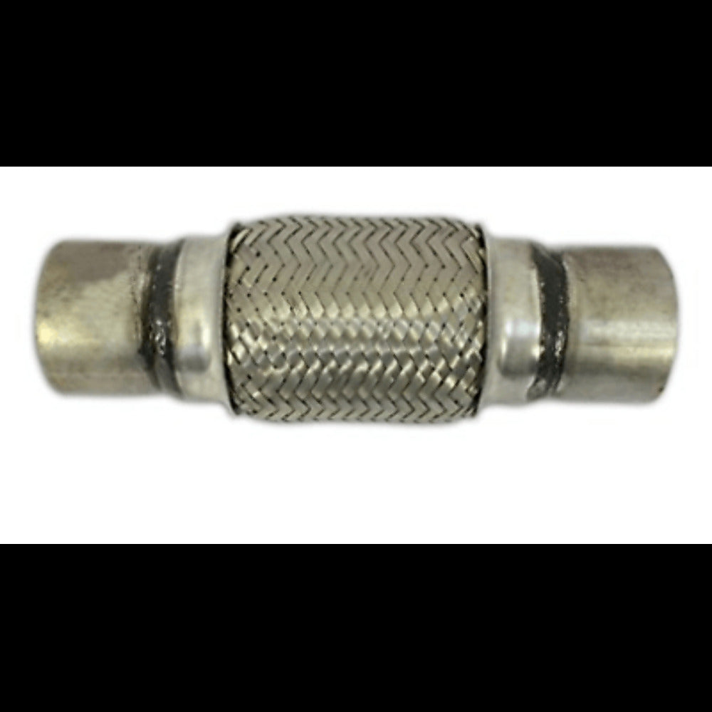 Exhaust flex pipe 2.5 x 6 Stainless Steel Double Braided Clamp or Weld On Rol 2 1/2 inch inlet/outlet 10 inch body length