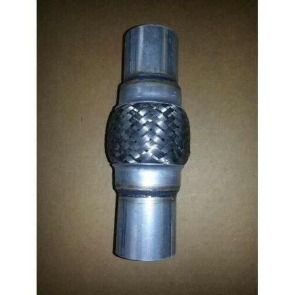 Exhaust flex pipe 2 x 4 with Ends Stainless Steel Double Braided Rol 2 inch inlet/outlet 8 inch body length clamp or weld