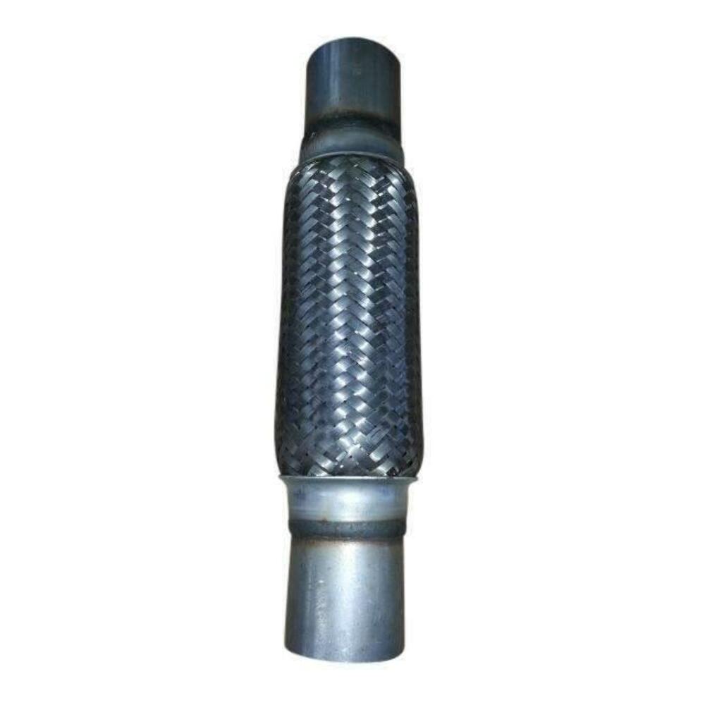 Exhaust flex pipe 2 x 8 with Ends Stainless Steel Double Braided Rol 2 inch inlet/outlet 10 inch body length clamp or weld