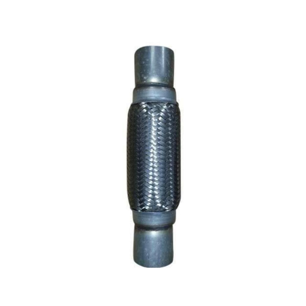 Exhaust flex pipe Stainless Steel Double Braid 2.25 x 8 w Ends 10 Clamp or We Rol 2 1/4 inch inlet/outlet 12 inch body length double braided
