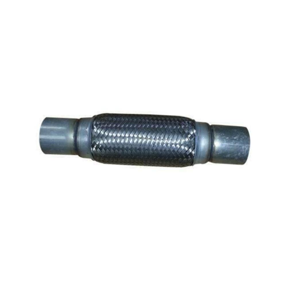 Exhaust flex pipe Stainless Steel Double Braid 2.25 x 8 w Ends 10 Clamp or We Rol 2 1/4 inch inlet/outlet 12 inch body length double braided