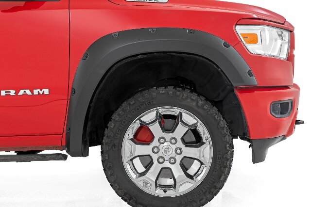 Fits Ram 1500 (2019-2024) Pocket Fender Flares PX8 Black Crystal F-D10914A-PX8
