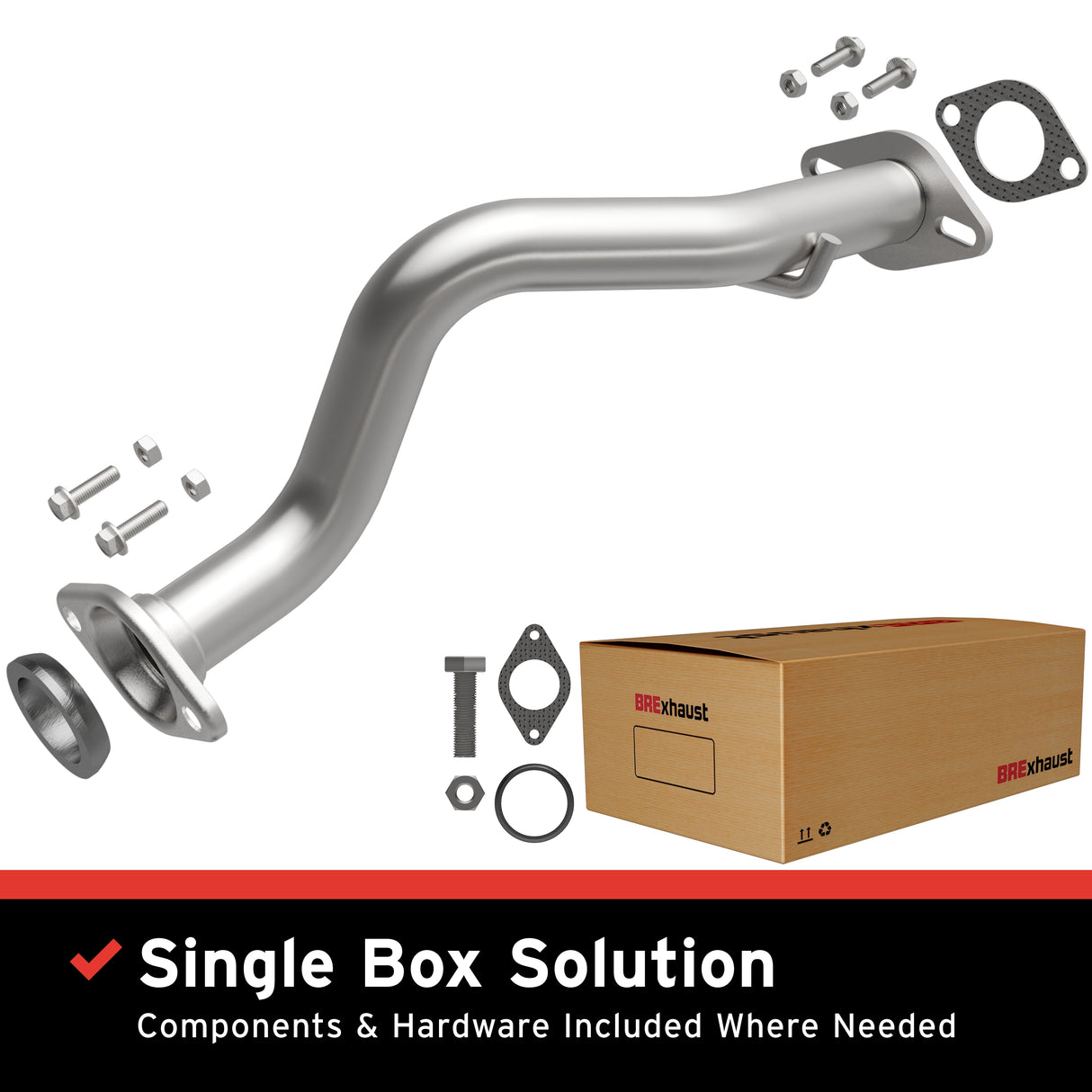 2004-2012 Mitsubishi Galant Direct-Fit Front Pipe Kit 107-0108 stainless steel