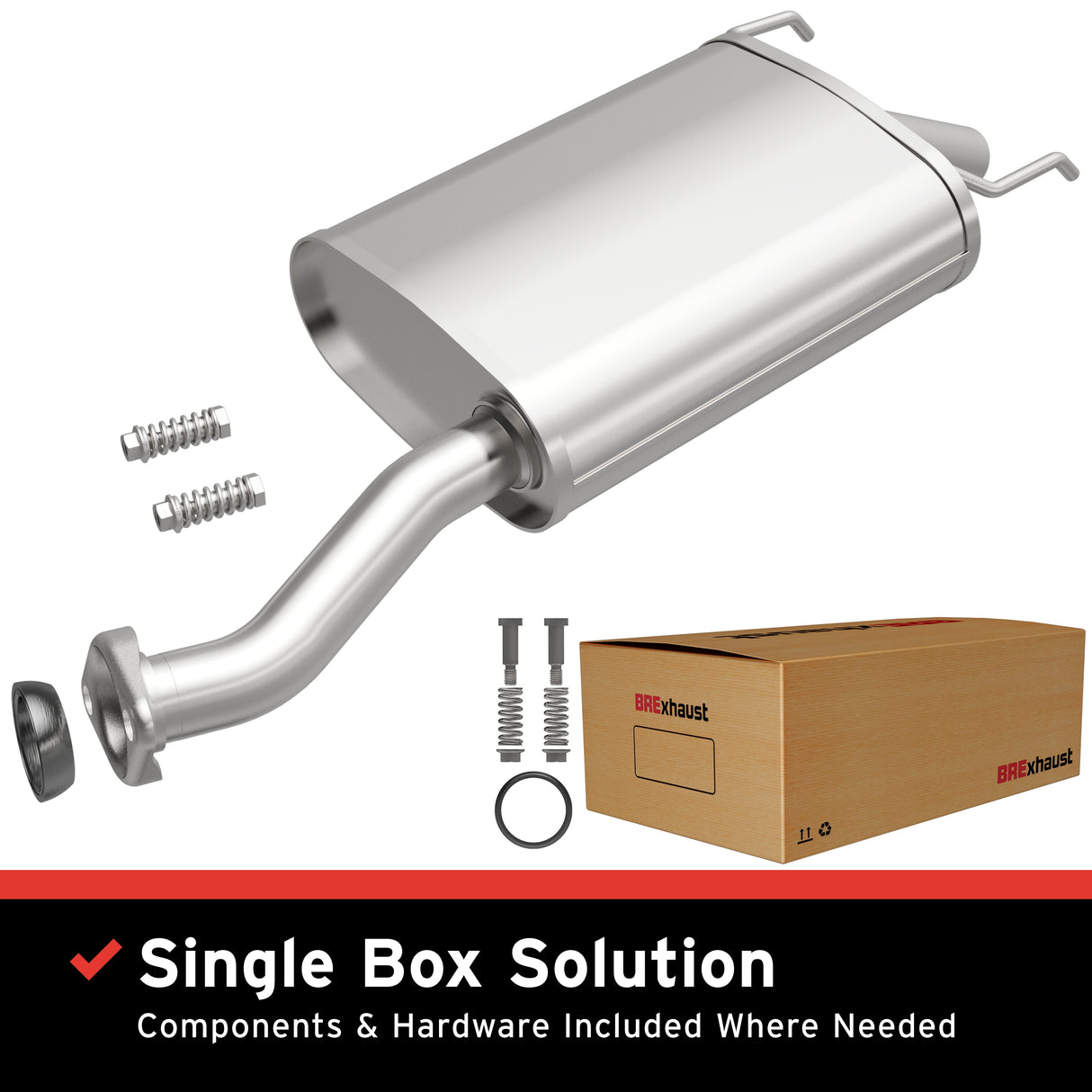 2007-2008 Honda Fit Direct-Fit Muffler Kit 108-0060 aluminized steel