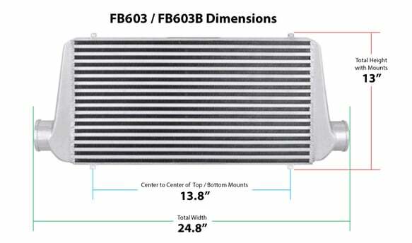 Air to Air Intercooler - FB603B aluminum polished
