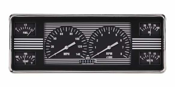 Classic Instruments analog dash gauge set for Ford black
