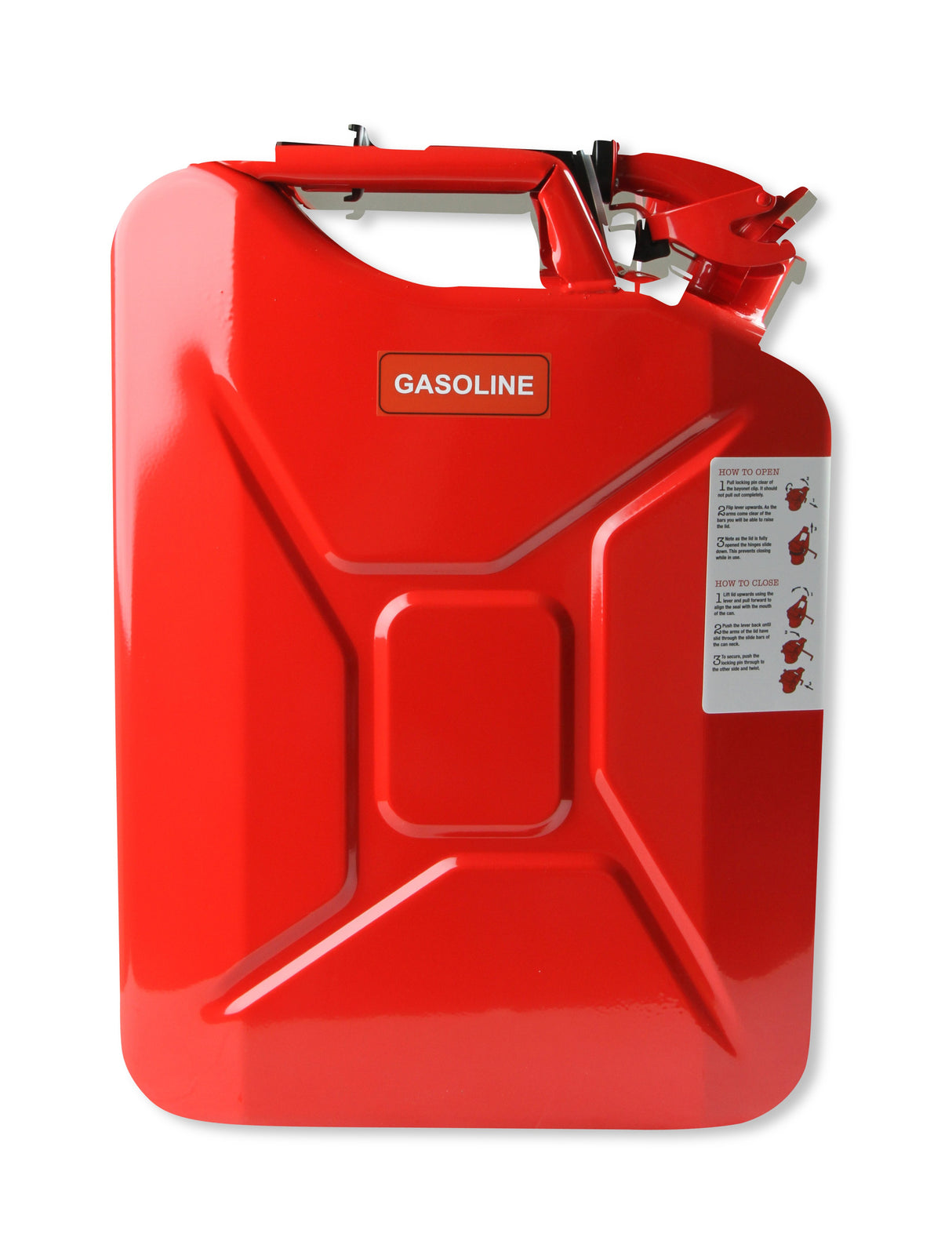 Wavian Steel Jerry Can 20L (5.3 Gallon) Red 3009