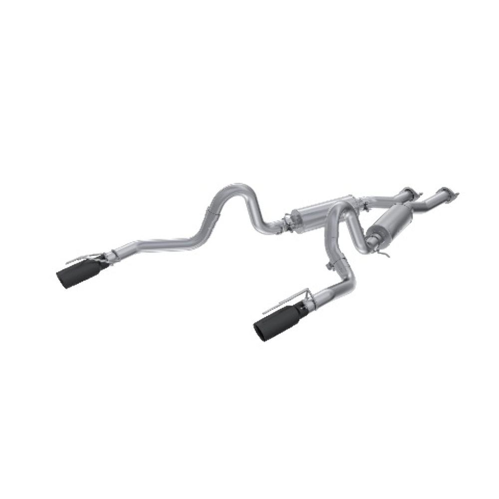 MBRP cat-back exhaust system fits Ford Mustang dual split rear exit aluminized steel S7221ALBT 2.5 inch inlet 3.5 inch outlet