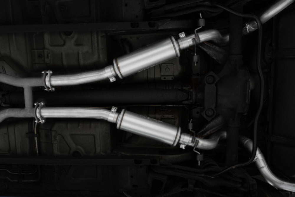 MBRP cat-back exhaust system fits Ford Mustang dual split rear exit aluminized steel S7221ALBT 2.5 inch inlet 3.5 inch outlet