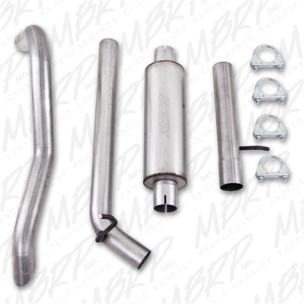MBRP performance muffler fits Jeep Wrangler aluminized steel S5514AL