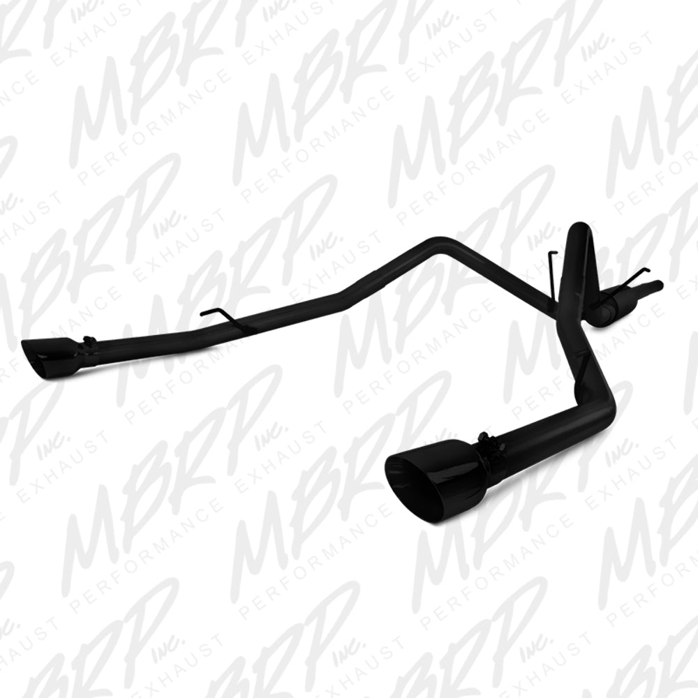 MBRP cat-back exhaust system fits Dodge Ram 1500 dual split rear exit aluminized steel black coated S5146BLK