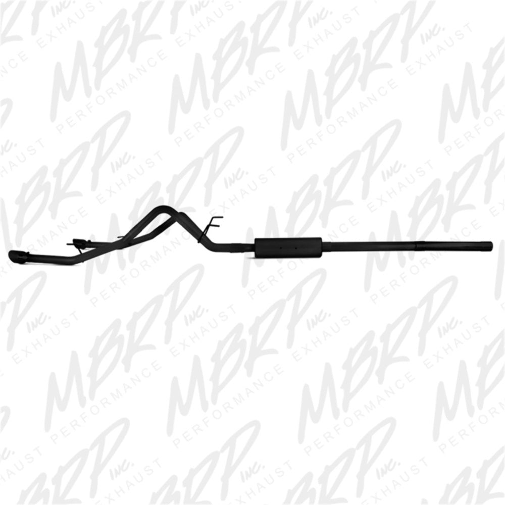 MBRP cat-back exhaust system fits Dodge Ram 1500 dual split rear exit aluminized steel black coated S5146BLK