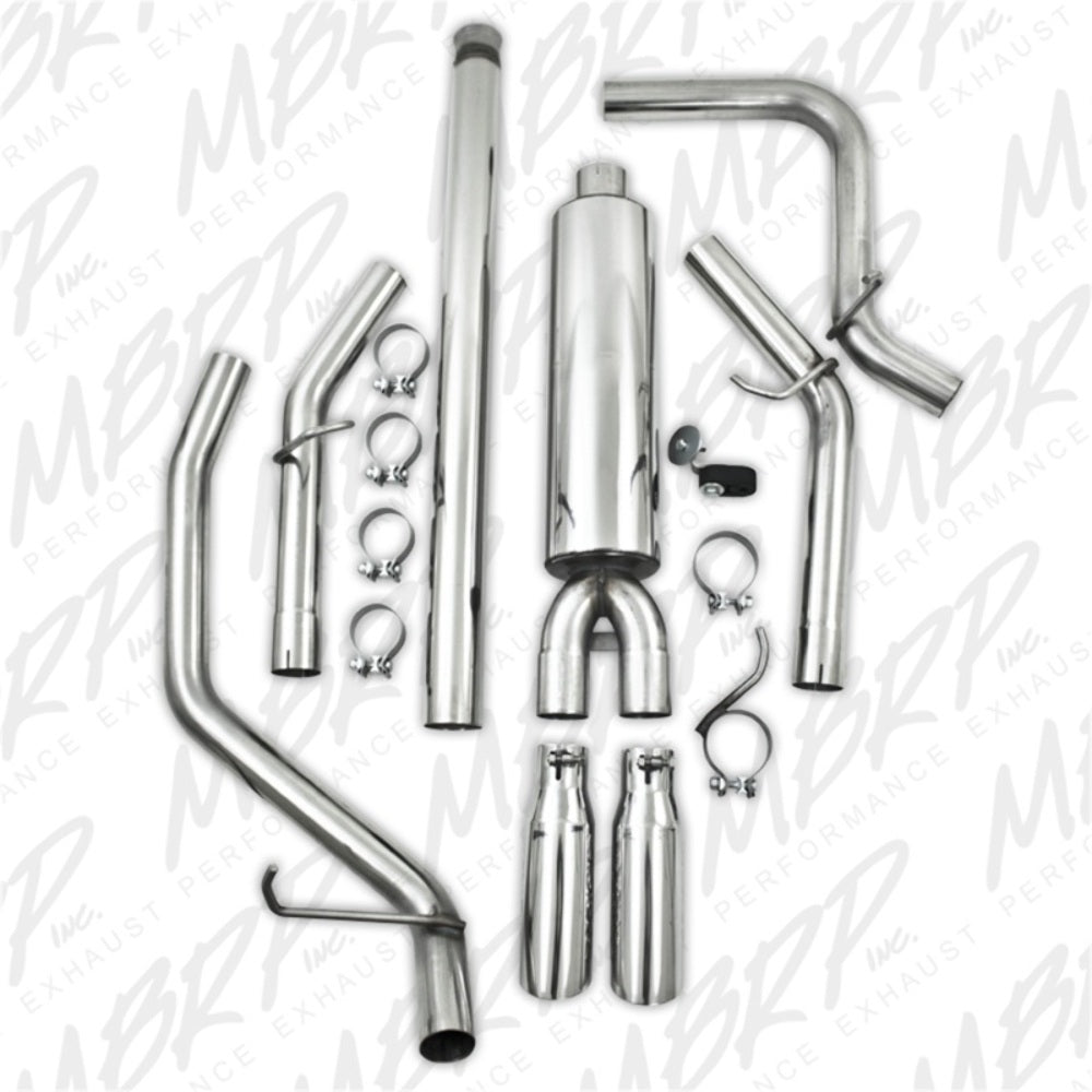 MBRP cat-back exhaust system fits Chevy Silverado 1500 Armor Plus Series T409 stainless steel S5056409