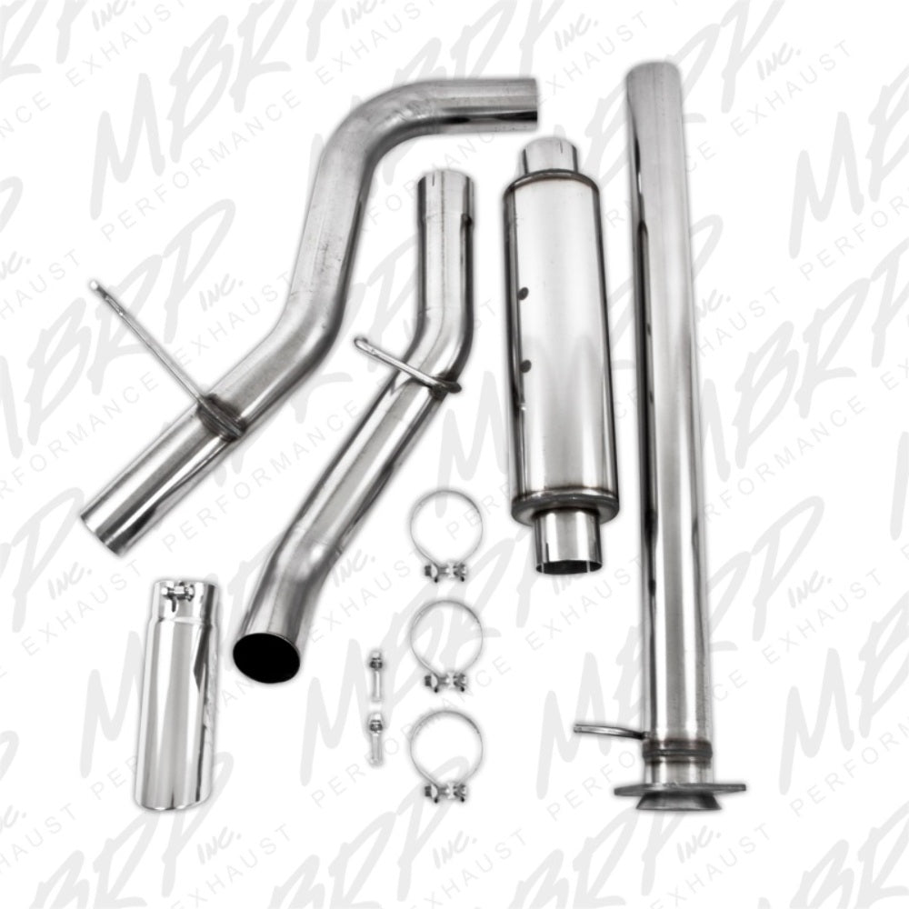 MBRP cat-back exhaust system fits Chevy Silverado 2500 single side exit Armor Plus Series T409 stainless steel S5076409