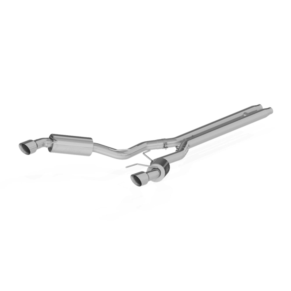 MBRP cat-back exhaust system fits Ford Mustang dual split rear exit aluminized steel S7277AL 4.5 inch inlet/outlet