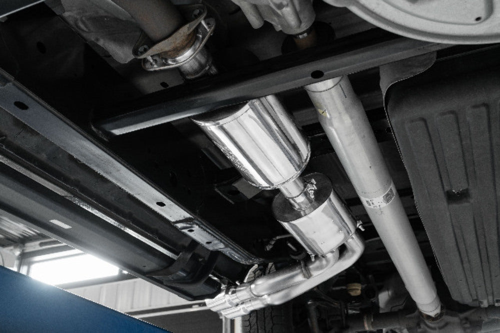 MBRP cat-back exhaust system fits Ford F-150 aluminized steel S5262BLK