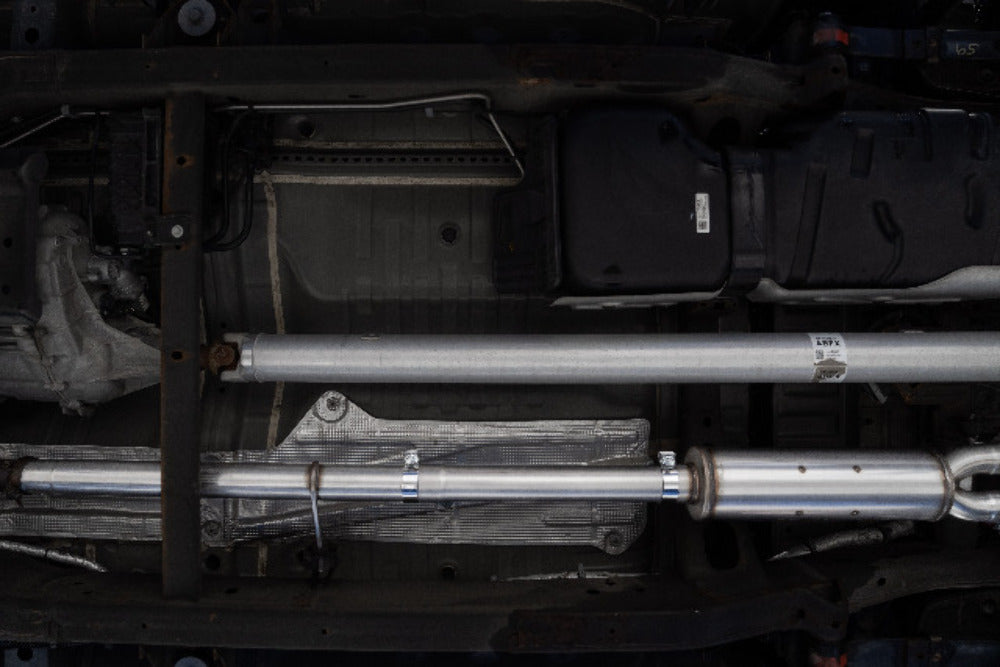 MBRP cat-back exhaust system fits 2019-2023 Chevy Silverado 1500 dual split rear exit Armor Pro Series T304 stainless steel S50053CF 2.5 inch inlet/outlet