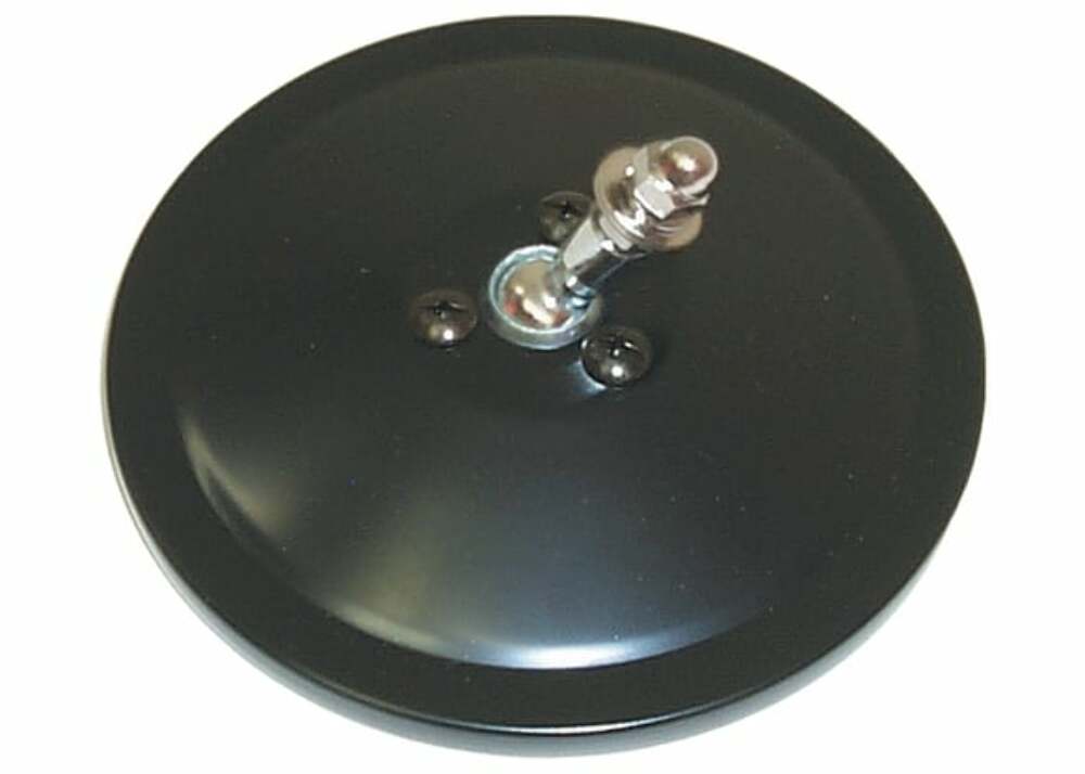 1947-1954 Chevrolet Truck; Mirror Head - Round/Smooth - Black OMH69RP