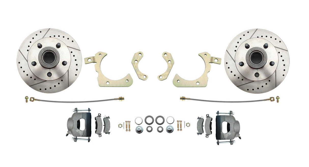 1955-1958 GM Full Size Disc Brake Kit Drilled/Slotted Rotors DBK5558LX Brakes MBM