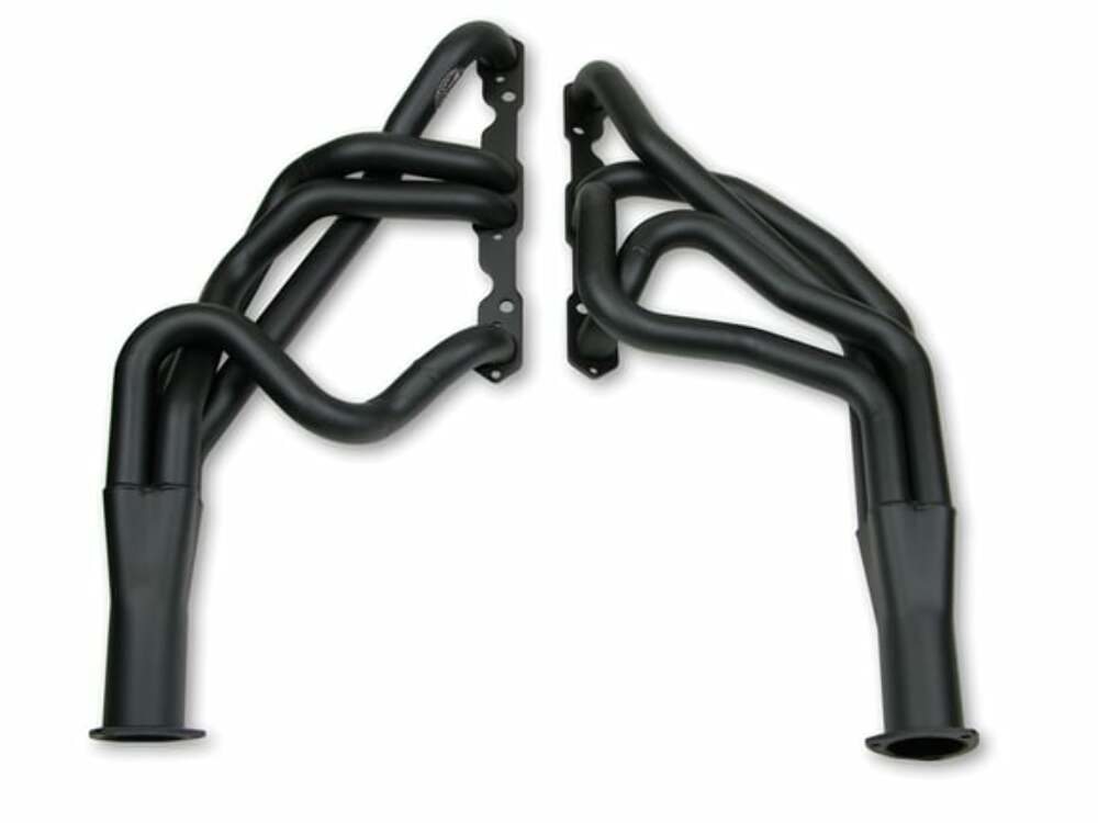 Hooker Super Competition Fits 1955-57 Chevy; For cars Lowered up to 4" Long Tube Header - Painted 2112HKR black long tube