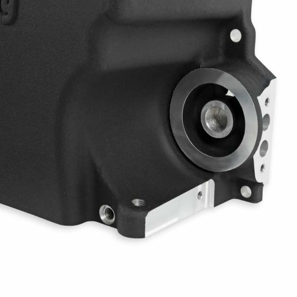 Hooker performance muffler black fits-1955-87-gm-ls-swap-oil-pan-additional-front-clearance-black-finish-302-3bk