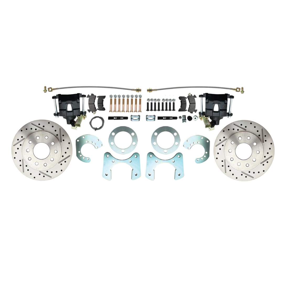 1957-74 Mopar 8 3/4" Dana 60 Rear Brake; Slotted; w/E-Brake-Black DBK834LXB Brakes MBM