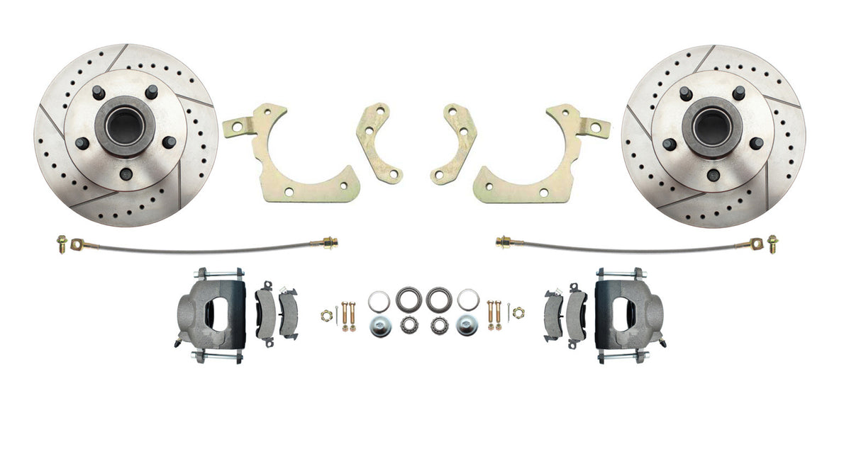 t Fits 1959-1964 GM Full Size Disc Brake Kit Drilled/Slotted Rotors DBK5964LX MBM Brakes