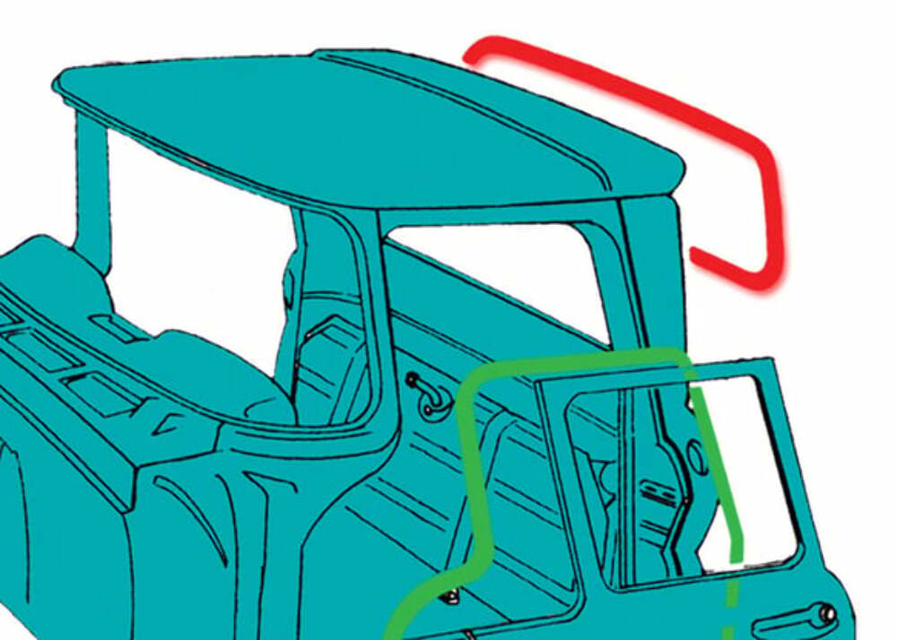 t Fits 1960-1966 Chevrolet C10 Panel; Rear Window Seal - Small - Chrome RWG66SC Brothers Trucks