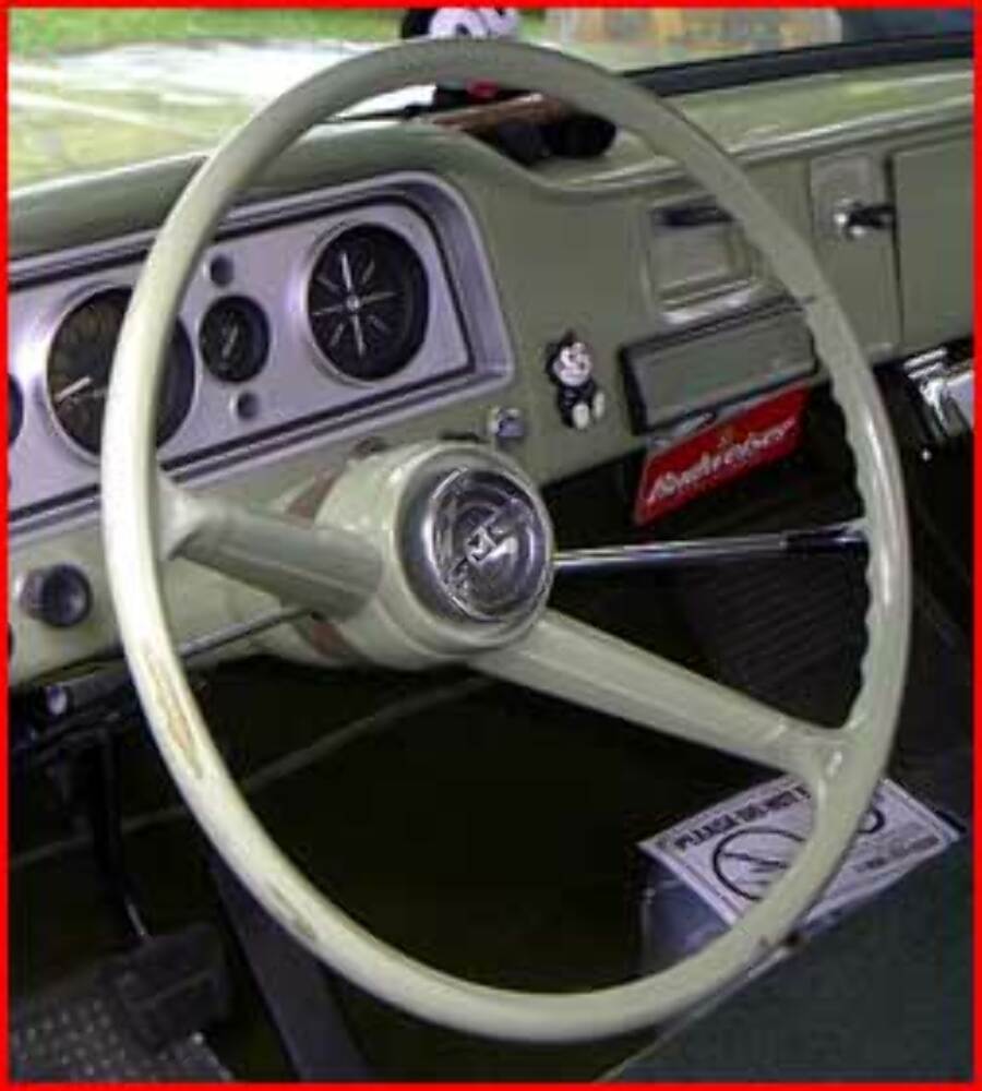 1960-1966 Chevrolet C10 Panel; Steering Wheel - Black STR6166