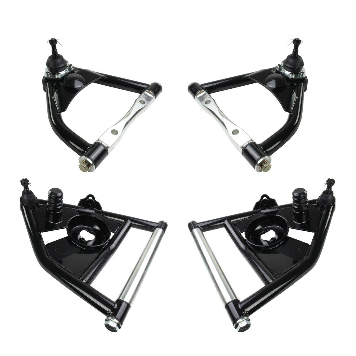 1963-1970 Chevrolet C10 2WD Tubular Upper & Lower Control Arms for 1963-1970 Chevy C10 steel black fits-1963-1970-chevrolet-c10-2wd-tubular-upper-lower-control-arms-lcauca6370